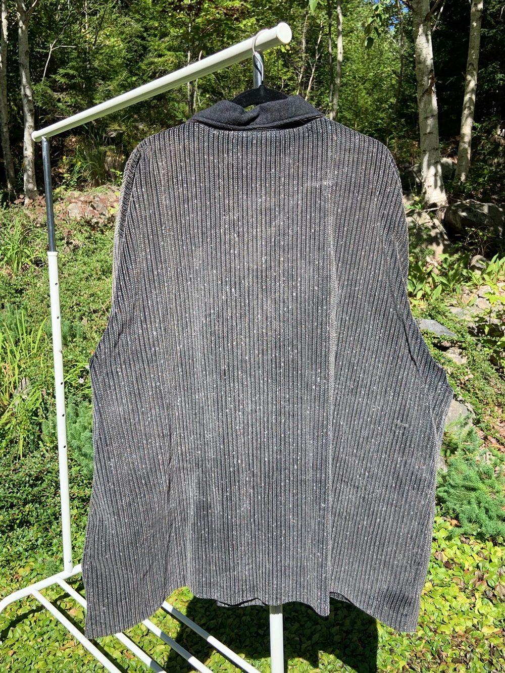 Plus Size Handmade Upholstery Grey Coat - Women’s Size 28 - Picture 2 of 5